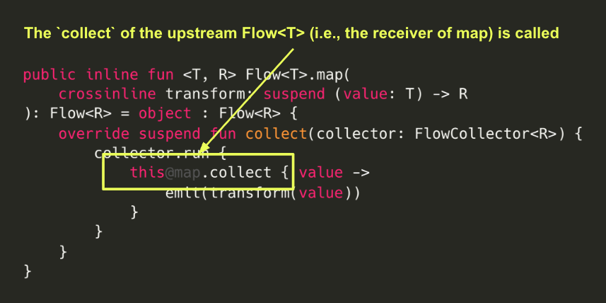 Calling collect on Flow<T>